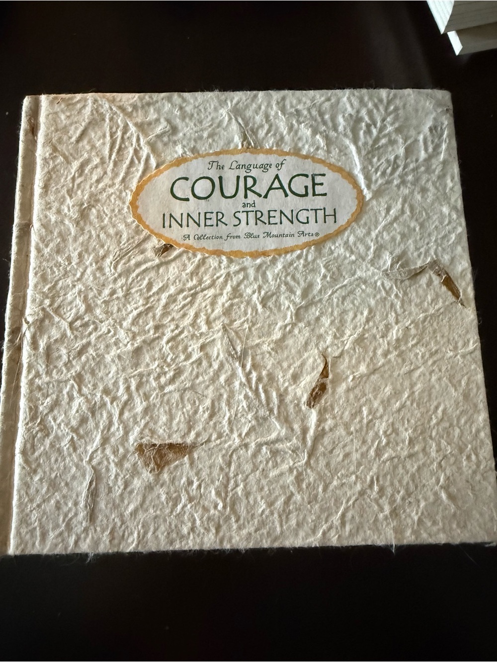Courage and Inner Strength Hardcover Book - Textured Cream Cover